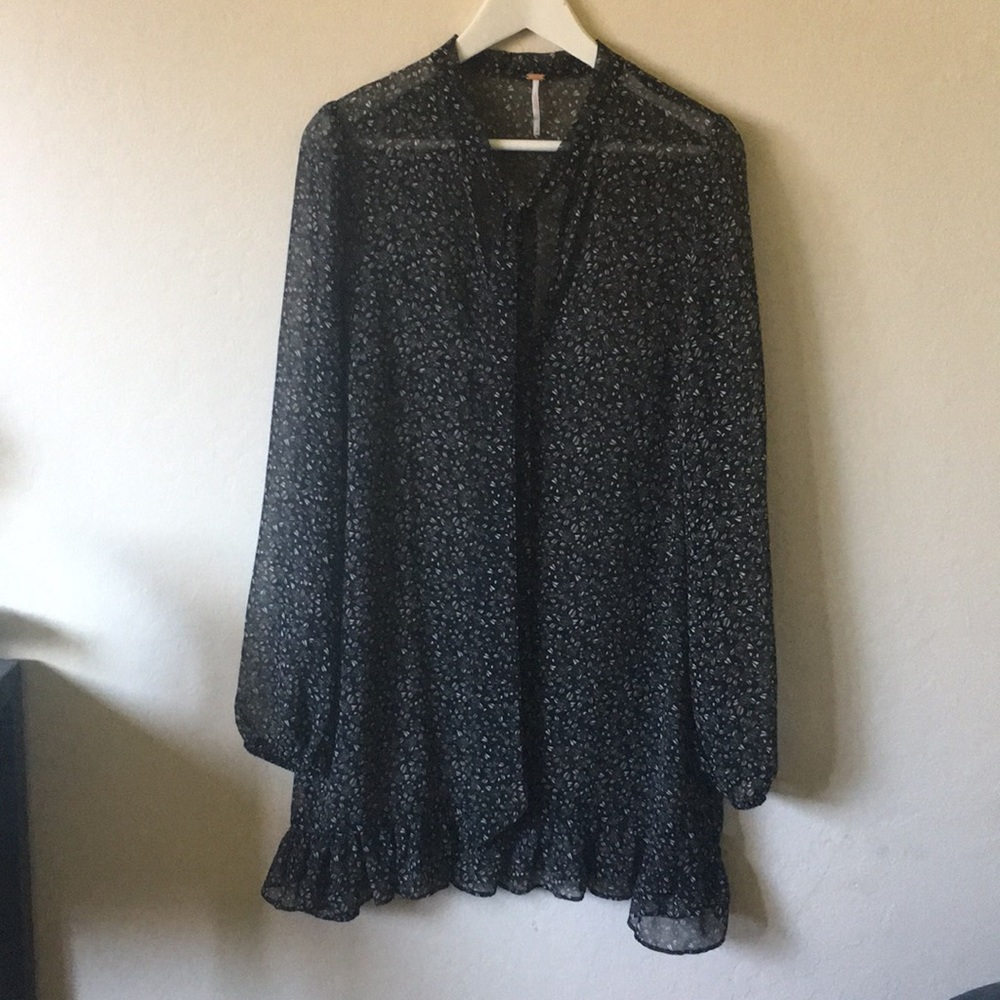 Free People Sheer Floral Dress